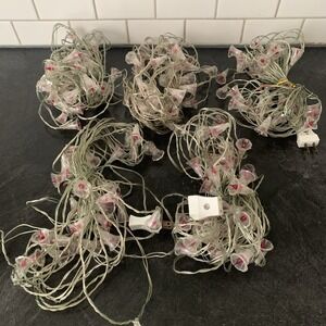 Italia Blossom 175 Light String Vintage Set Made in‎ Italy Pink